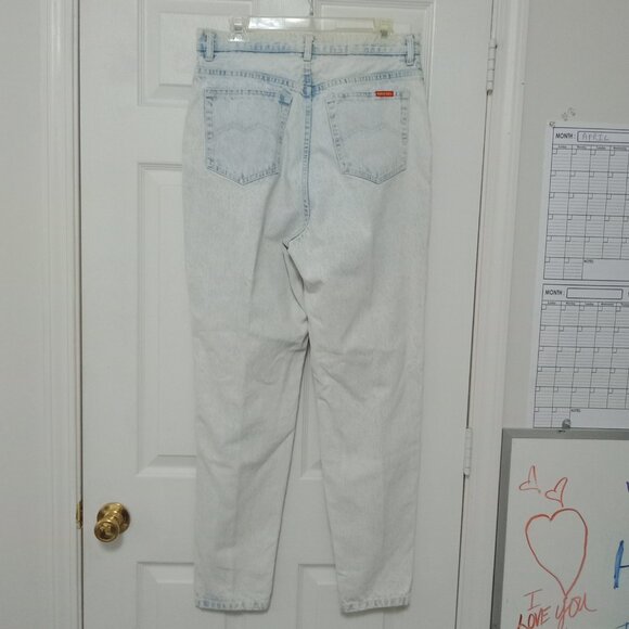 Vintage Jordache High Waisted Acid Wash Mom Jeans Size 16 Zip Fly 100% Cotton - Picture 3 of 12